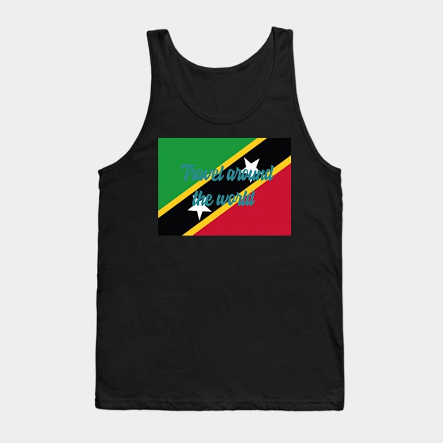 Travel Around the World - Saint Kitts and Nevis Tank Top by Byntar